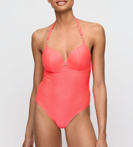 Marie Jo Swim Unterlegter Badeanzug Herzform Cassie neon fiesta