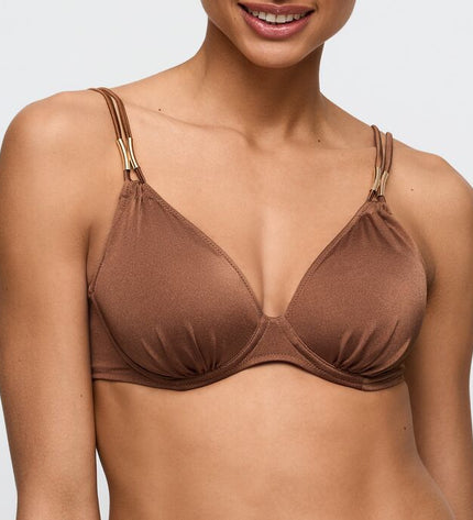 Marie Jo Swim unterlegter Bikini Herzform mit Bügel Hello sunset sepia