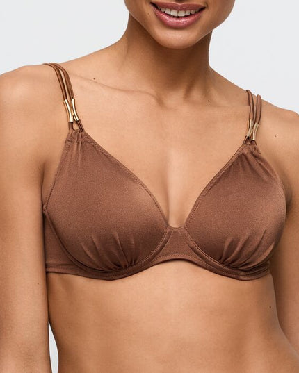 Marie Jo Swim unterlegter Bikini Herzform mit Bügel Hello sunset sepia