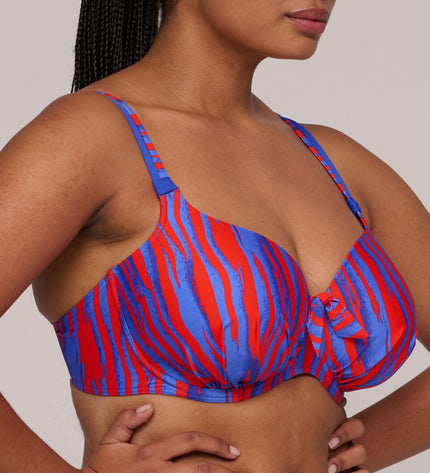 80D / 80E / Prima Donna Swim unterlegter Bikini Herzform Skudai wild stripes