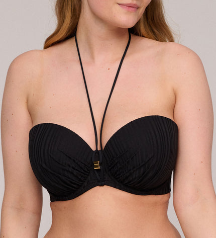 Prima Donna Swim unterlegter Bikini Trägerlos Kiruna schwarz