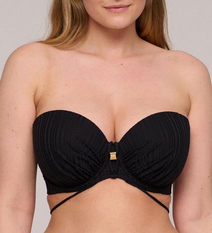 Prima Donna Swim unterlegter Bikini Trägerlos Kiruna schwarz