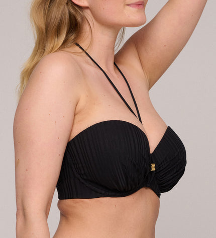 Prima Donna Swim unterlegter Bikini Trägerlos Kiruna schwarz
