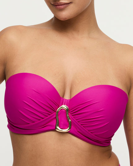 Prima Donna Swim unterlegter Bikini mit Bügel Trägerlos Uvita deep magenta
