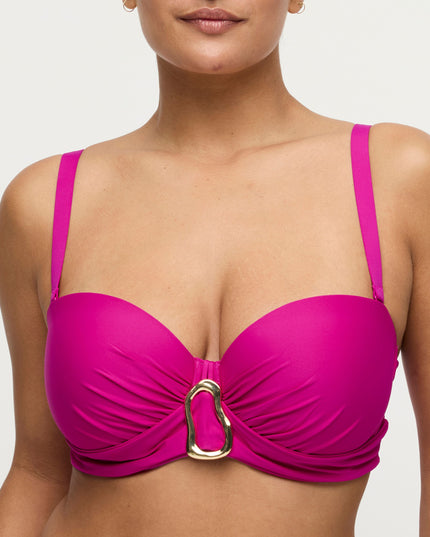 Prima Donna Swim unterlegter Bikini mit Bügel Trägerlos Uvita deep magenta