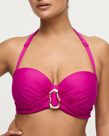 Prima Donna Swim unterlegter Bikini mit Bügel Trägerlos Uvita deep magenta