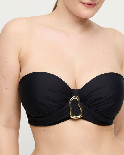 Prima Donna Swim unterlegter Bikini mit Bügel Trägerlos Uvita schwarz