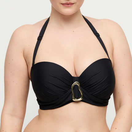 Prima Donna Swim unterlegter Bikini mit Bügel Trägerlos Uvita schwarz