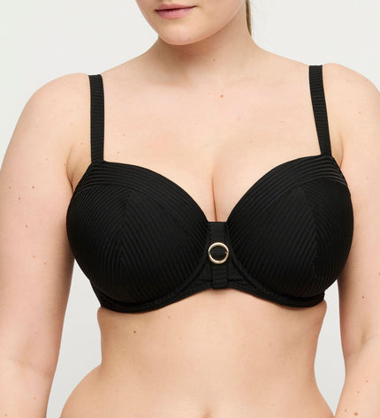 Primadonna Swim Unterlegter Bikini mit Bügel Balconette Delray schwarz