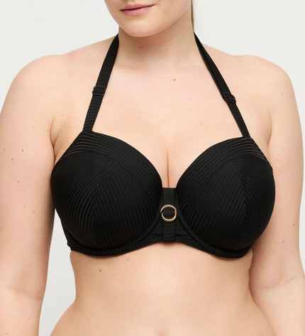 Primadonna Swim Unterlegter Bikini mit Bügel Balconette Delray schwarz