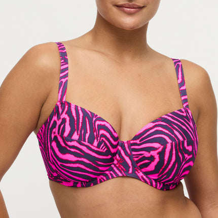 Prima Donna Swim Bikini mit Bügel ohne Polsterung Malabo hot pink zebra