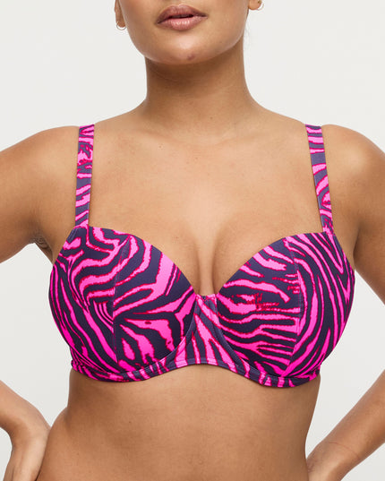 Prima Donna Swim unterlegter Bikini Balconette mit Bügel Malabo hot pink zebra
