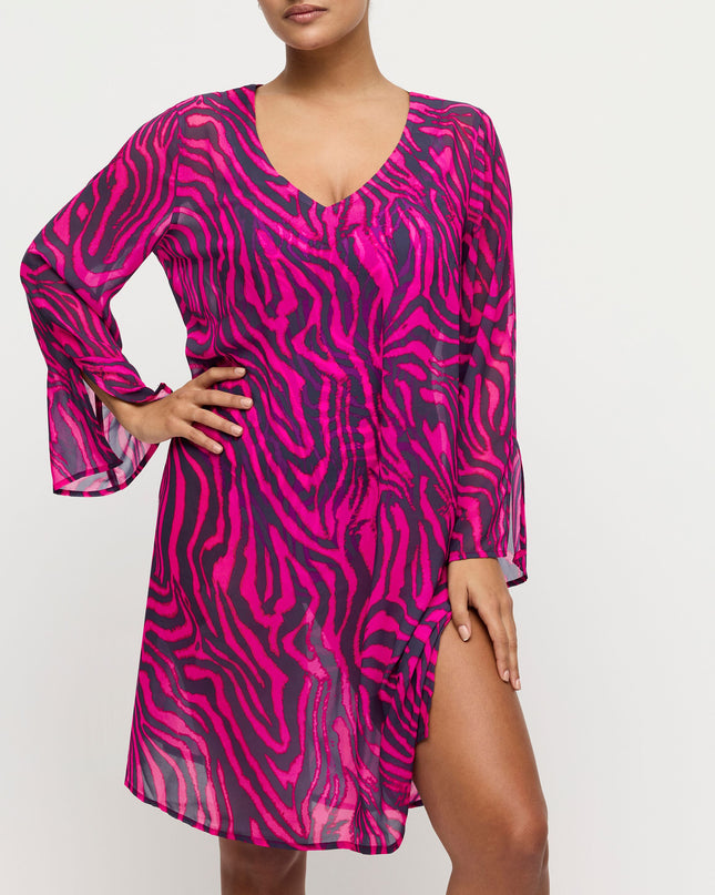 Prima Donna Twist Bademode Kaftan Malabo hot pink zebra