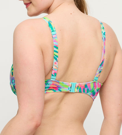 Prima Donna Swim halb unterlegter Bikini Tiefdekoll Douala impressionist summer