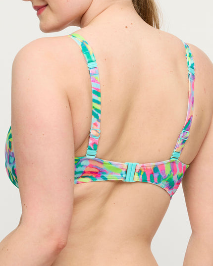 Prima Donna Swim halb unterlegter Bikini Tiefdekoll Douala impressionist summer