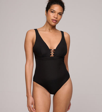 Marie Jo Swim Tiefdek Badeanzug ohne Bügel Emly schwarz