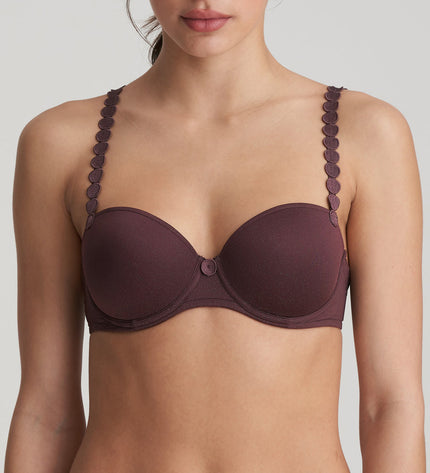 80 F / Marie Jo L'Aventure Tom Unterlegter BH Aussenträger aubergine