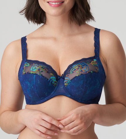 75 E / Prima Donna BH Vollschale mit Bügel Palace Garden saphirblau