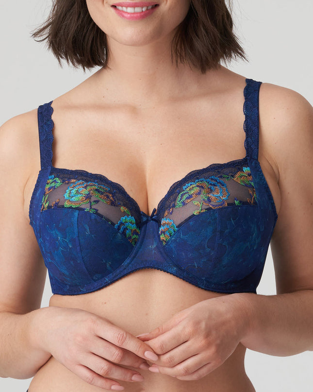 75 E / Prima Donna BH Vollschale mit Bügel Palace Garden saphirblau
