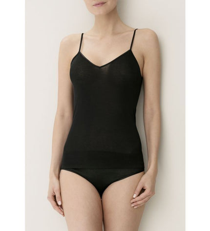 Zimmerli Cotton de Luxe Spaghetti Top schwarz
