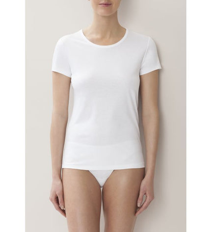 Zimmerli Sea Island Kurzarm Shirt weiss