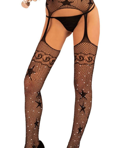 Strumpfhaler Netz-Strümpfe mit Stass Grarddis