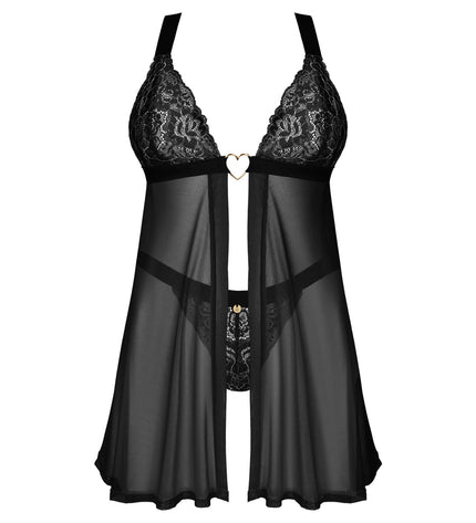 Obsessive Negligee & String Elianes Babydoll schwarz