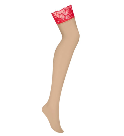 Obsessive Matildea Stockings beige/rot