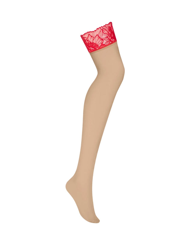 Obsessive Matildea Stockings beige/rot