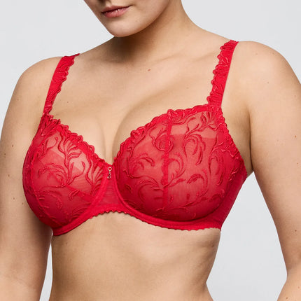 Prima Donna unterlegter BH Balconette Vertikale Naht ohne Polsterung Solisse true red