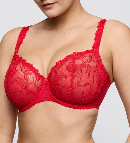 Prima Donna unterlegter BH Balconette Vertikale Naht ohne Polsterung Solisse true red