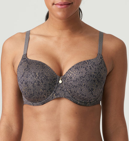 70 F / Prima Donna Twist unterlegter BH Herzform Villemin kittengrey