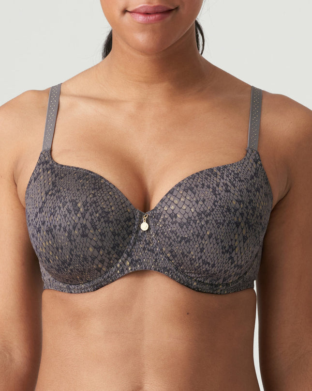 70 F / Prima Donna Twist unterlegter BH Herzform Villemin kittengrey