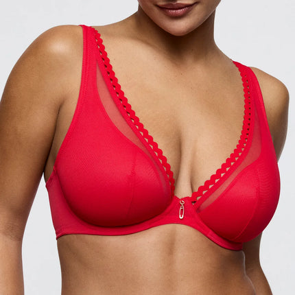 Prima Donna Twist halb unterlegter BH Tiefdekoll. Wowgirl true red