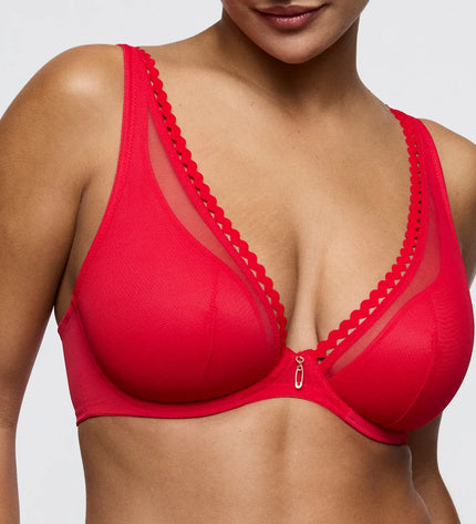 Prima Donna Twist halb unterlegter BH Tiefdekoll. Wowgirl true red