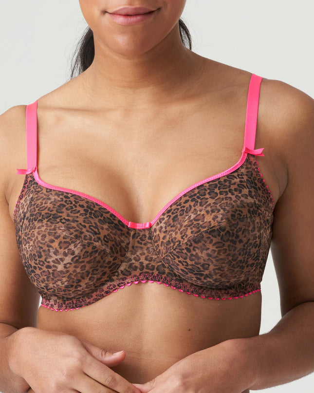 85 H / Prima Donna Twist BH Vollschale mit Bügel Cafe Plume cheetah