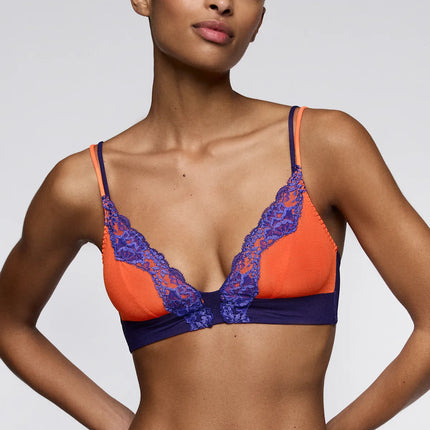 Sarda ungefüttertes Bralette ohne Polsterung Bremer orange shock