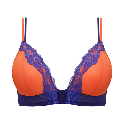 Sarda ungefüttertes Bralette ohne Polsterung Bremer orange shock