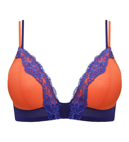Sarda ungefüttertes Bralette ohne Polsterung Bremer orange shock