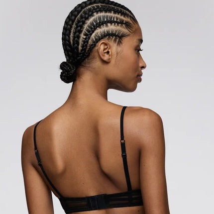 Sarda unterlegtes Bralette ohne Bügel Mandl schwarz