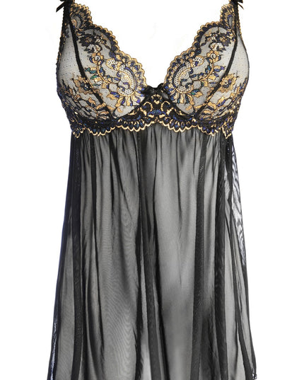 Axami schimmerndes Negligée mit Bügel ohne polsterung