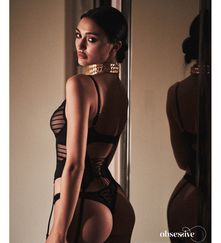Obsessive Corset & String Lune Bellis schwarz