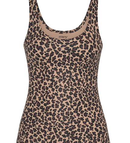 Mey Top Invisibles Leo-Print cream tan