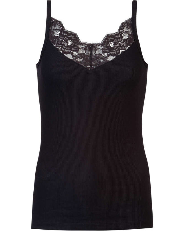 Mey Spaghetti Top Organic Cotton schwarz