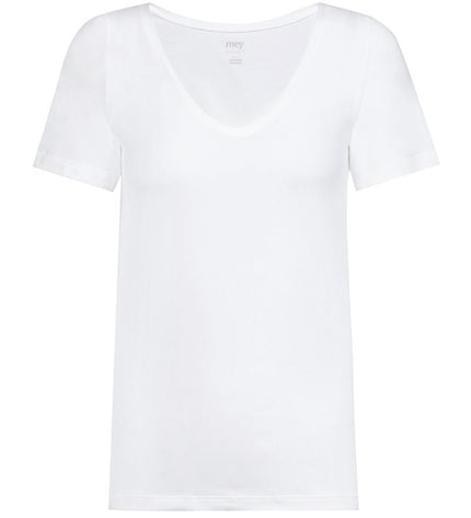 Mey T-Shirt V- Ausschnitt Superfine Organic weiss