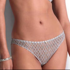 Aubade slip de luxe Stardust argent