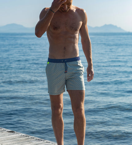 Gili's Trawangan Schwimmshorts für Herren – Khaki Nagoya