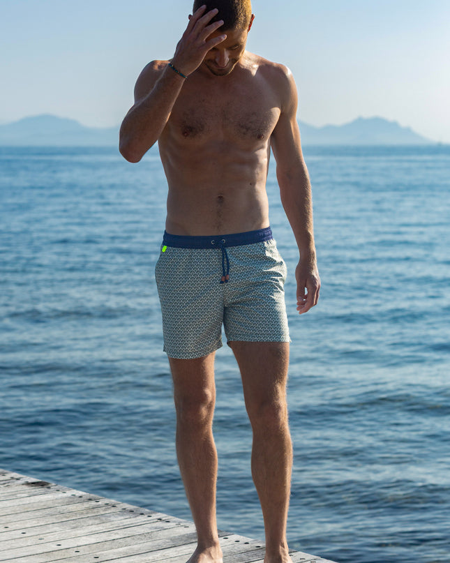 Gili's Trawangan Schwimmshorts für Herren – Khaki Nagoya